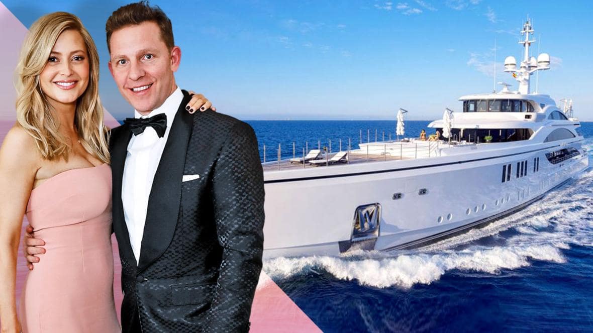 Mr. and Mrs Candy with their luxury yacht that they listed for sale recently